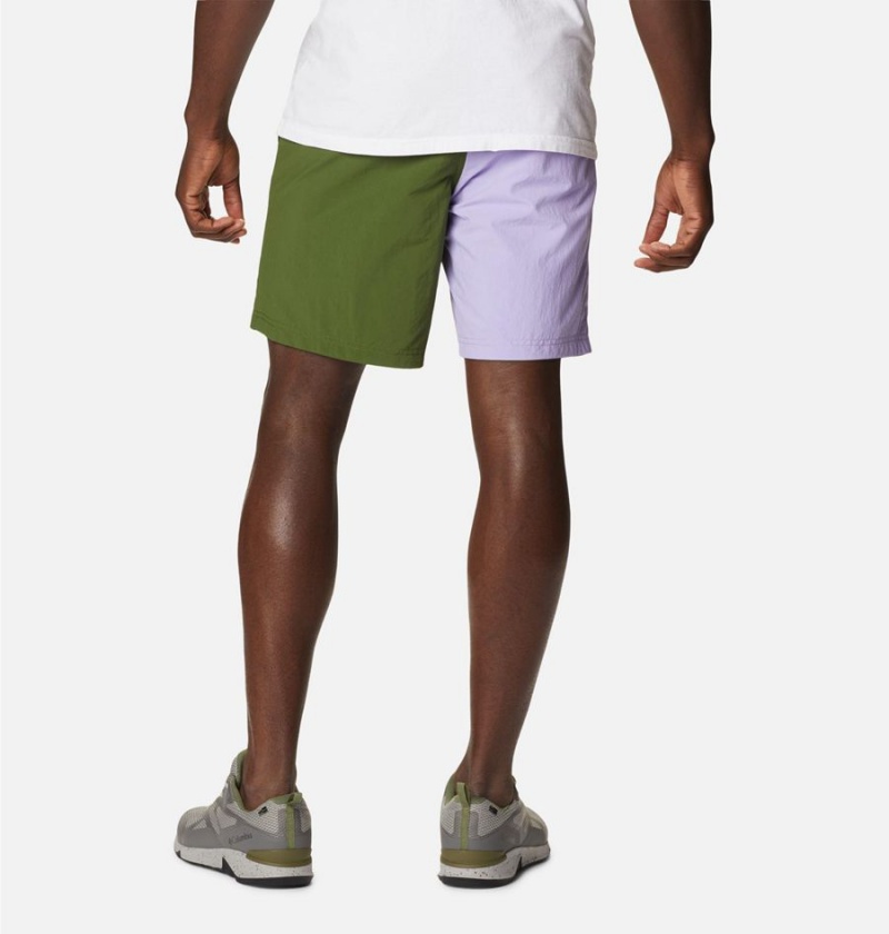 Green Men's Columbia Deschutes Valley Reversible Shorts | BKTVX-5384