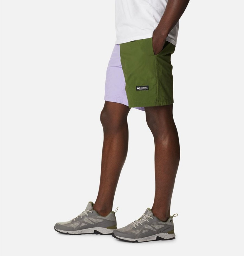 Green Men's Columbia Deschutes Valley Reversible Shorts | BKTVX-5384