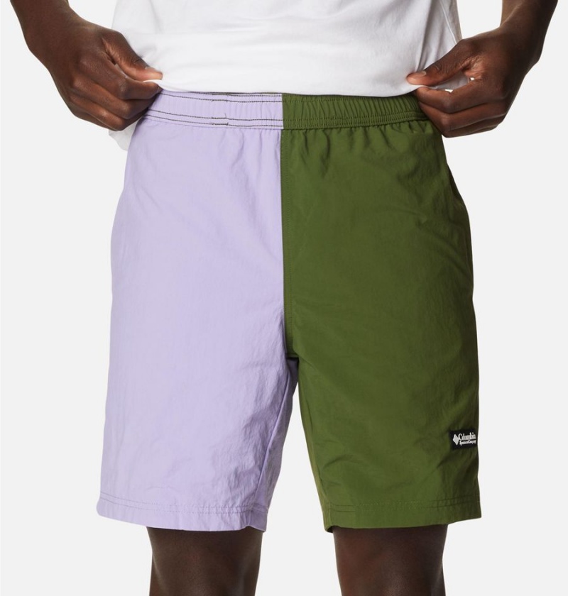 Green Men's Columbia Deschutes Valley Reversible Shorts | BKTVX-5384