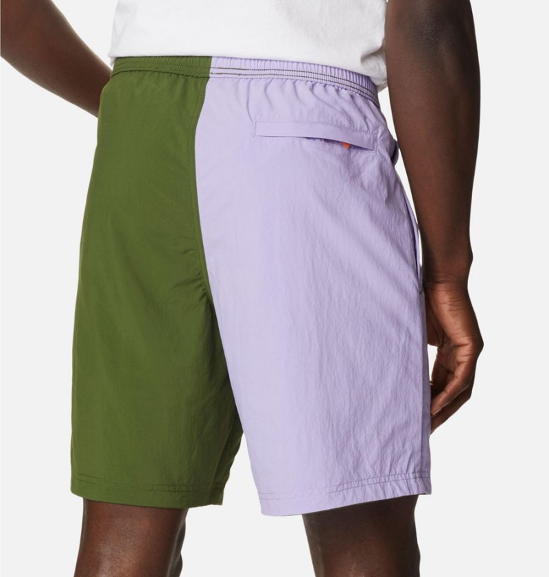 Green Men's Columbia Deschutes Valley Reversible Shorts | BKTVX-5384