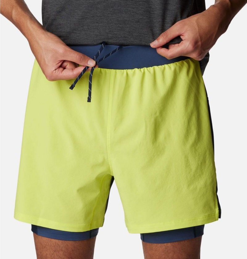 Green Men's Columbia Endless Trail 2-in-1 Shorts | LAVUP-3824