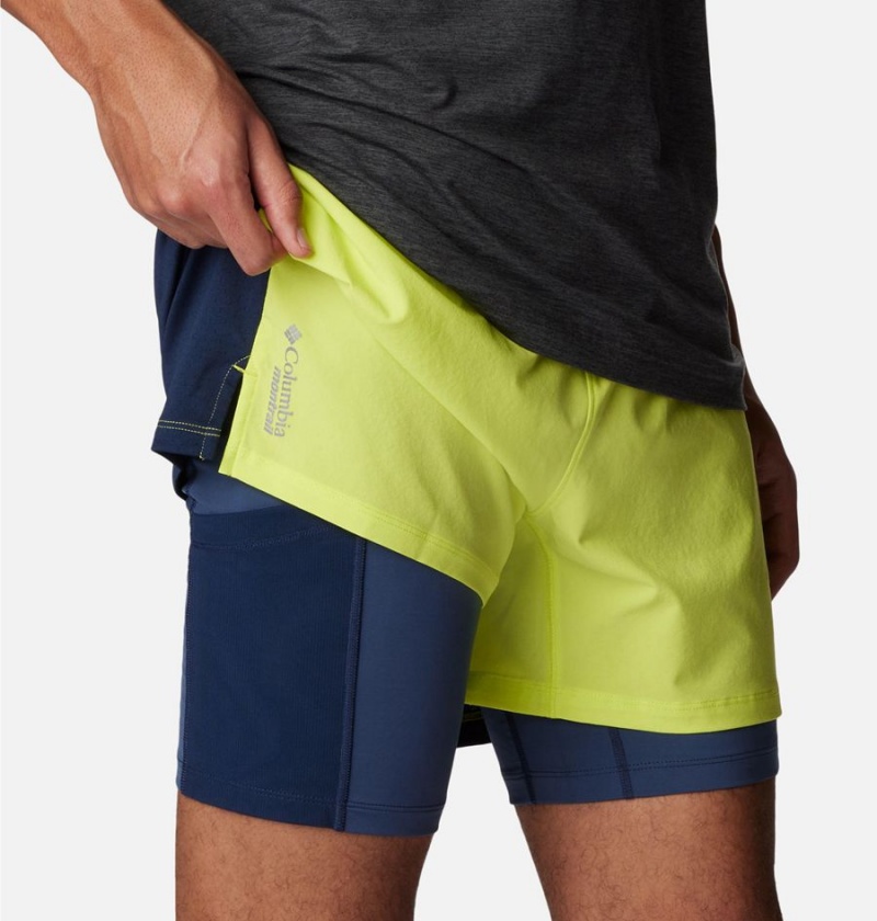 Green Men's Columbia Endless Trail 2-in-1 Shorts | LAVUP-3824