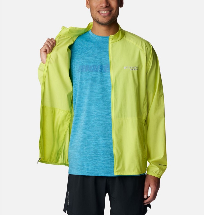 Green Men's Columbia Endless Trail Wind Shell Jacket Windbreaker | DKINH-3486