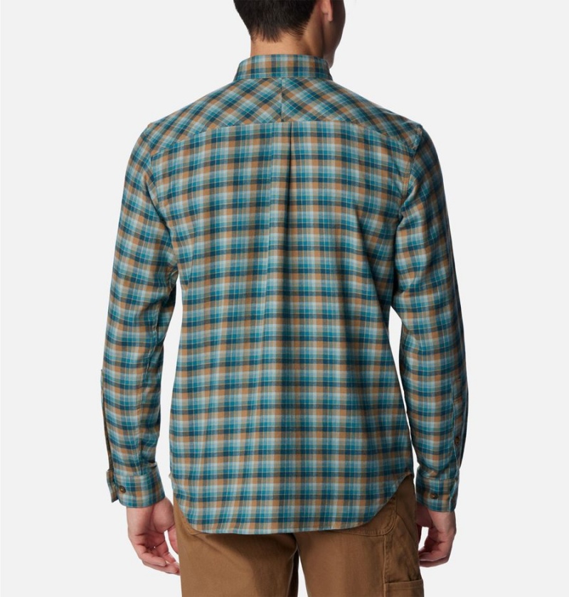 Green Men's Columbia Flare Gun Stretch Flannel Shirt | RXSFG-0186