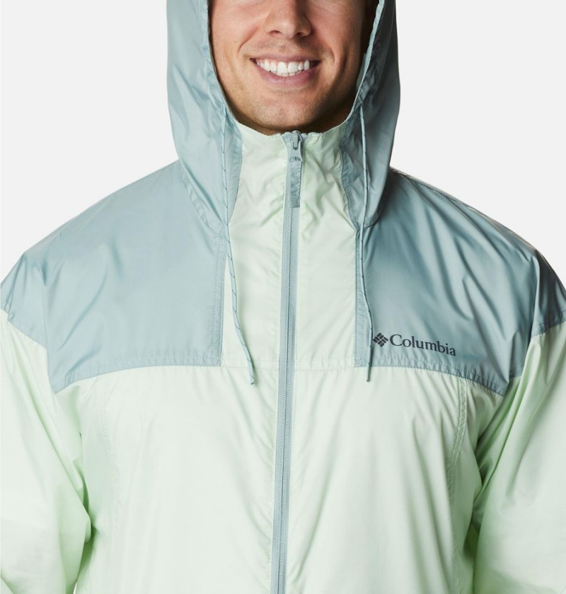 Green Men's Columbia Flash Challenger Jacket Windbreaker | CHOBN-0142