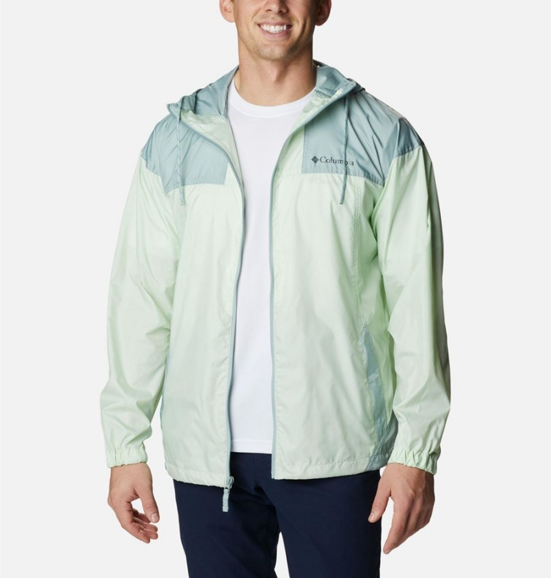 Green Men's Columbia Flash Challenger Jacket Windbreaker | CHOBN-0142