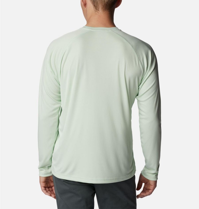 Green Men's Columbia Fork Stream Long Sleeve T-Shirt | FVRIM-5804