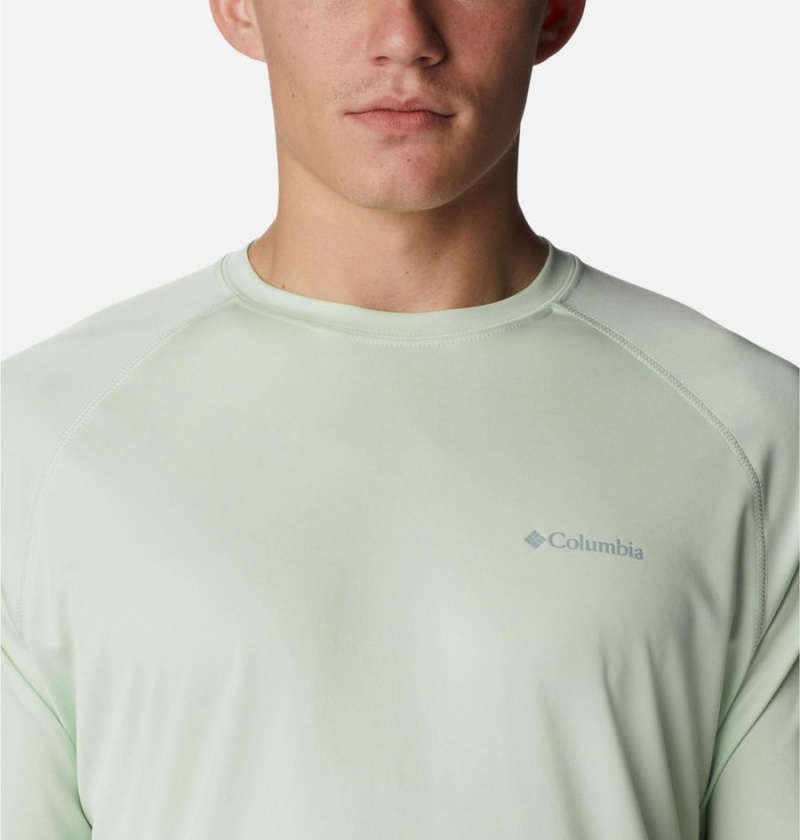 Green Men's Columbia Fork Stream Long Sleeve T-Shirt | FVRIM-5804