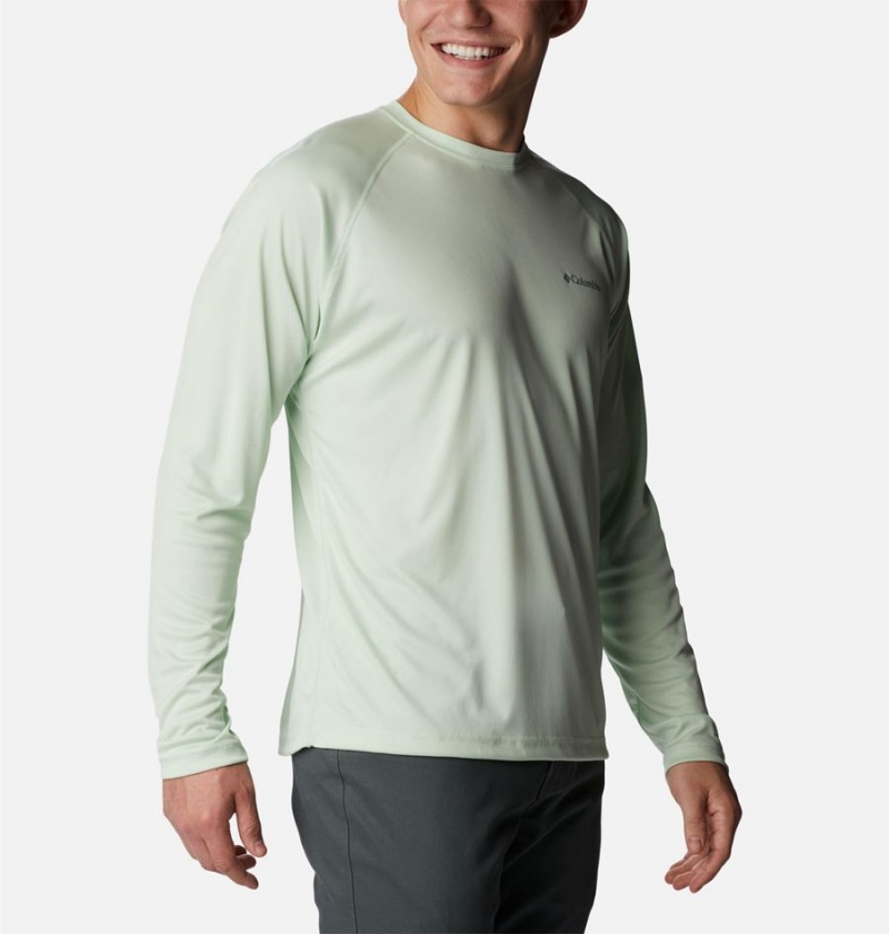 Green Men's Columbia Fork Stream Long Sleeve T-Shirt | FVRIM-5804