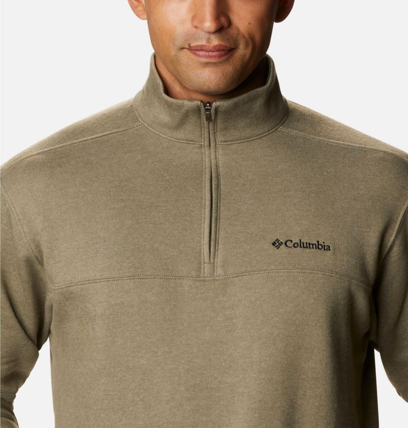 Green Men's Columbia Hart Mountain II Half Zip Sweatshirt | QIXCZ-4213