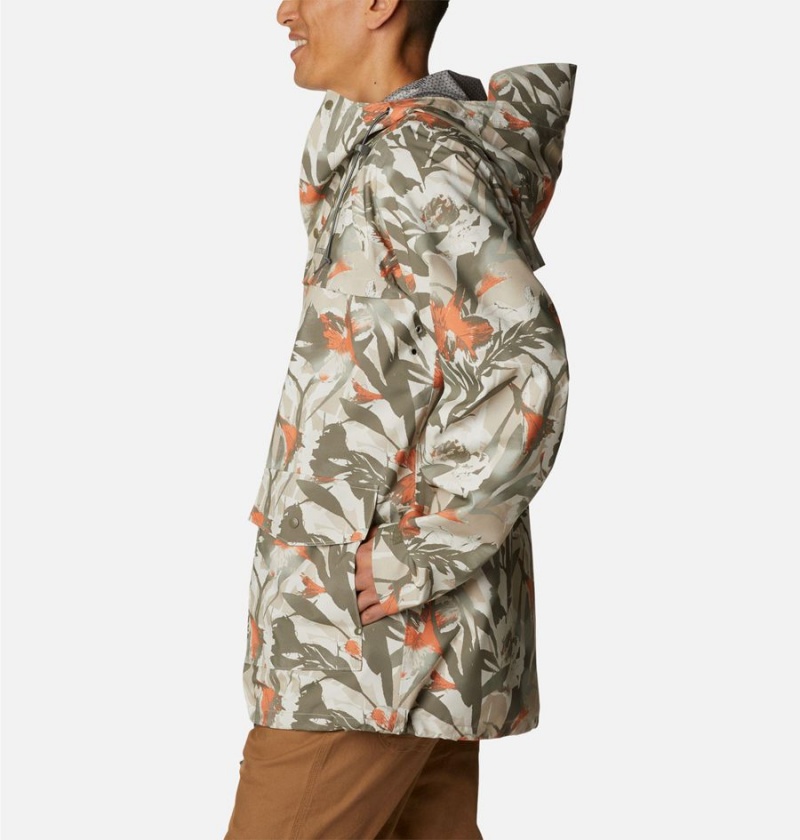 Green Men's Columbia Ibex II Shell Rain Jacket | KWHLV-9284