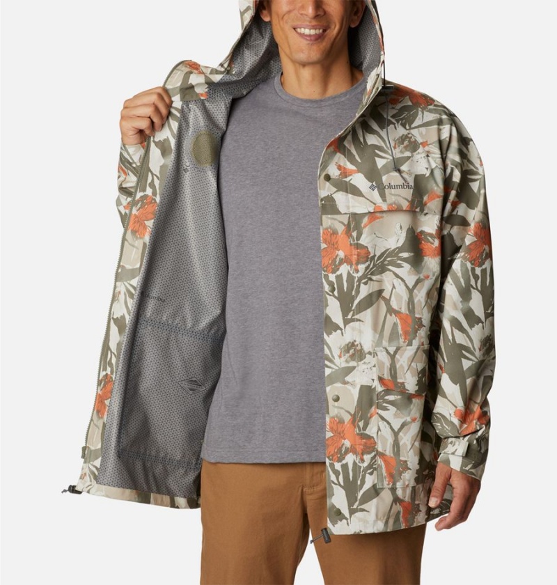 Green Men's Columbia Ibex II Shell Rain Jacket | KWHLV-9284