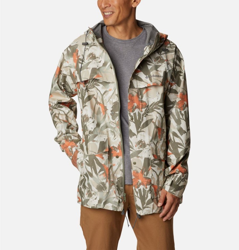 Green Men's Columbia Ibex II Shell Rain Jacket | KWHLV-9284