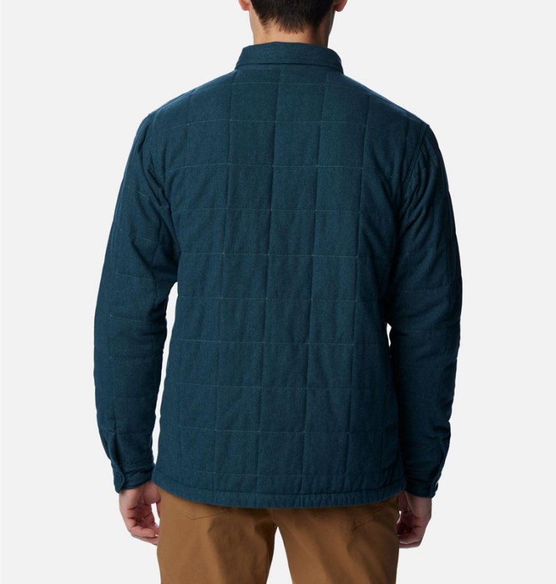 Green Men's Columbia Landroamer Quilted Jacket Shirt | JWOMX-0763