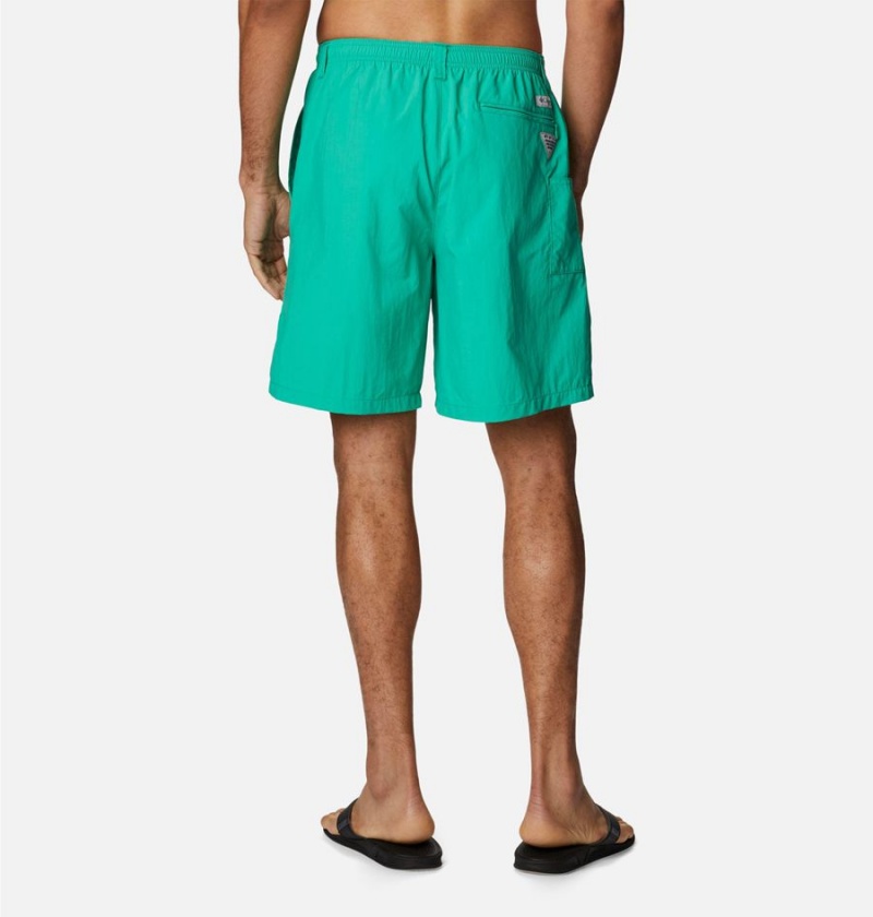 Green Men's Columbia PFG Backcast III Water Shorts | JRDNB-8426