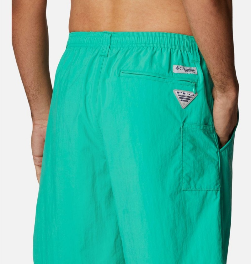 Green Men's Columbia PFG Backcast III Water Shorts | JRDNB-8426