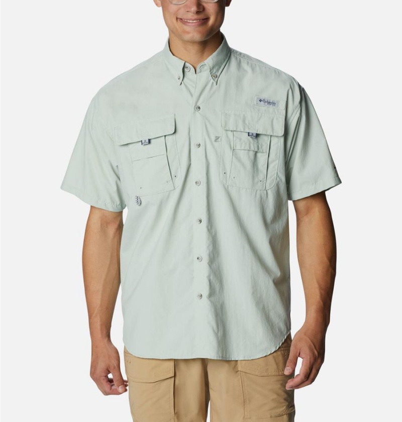 Green Men\'s Columbia PFG Bahama II Short Sleeve Shirt | JOYVC-8105