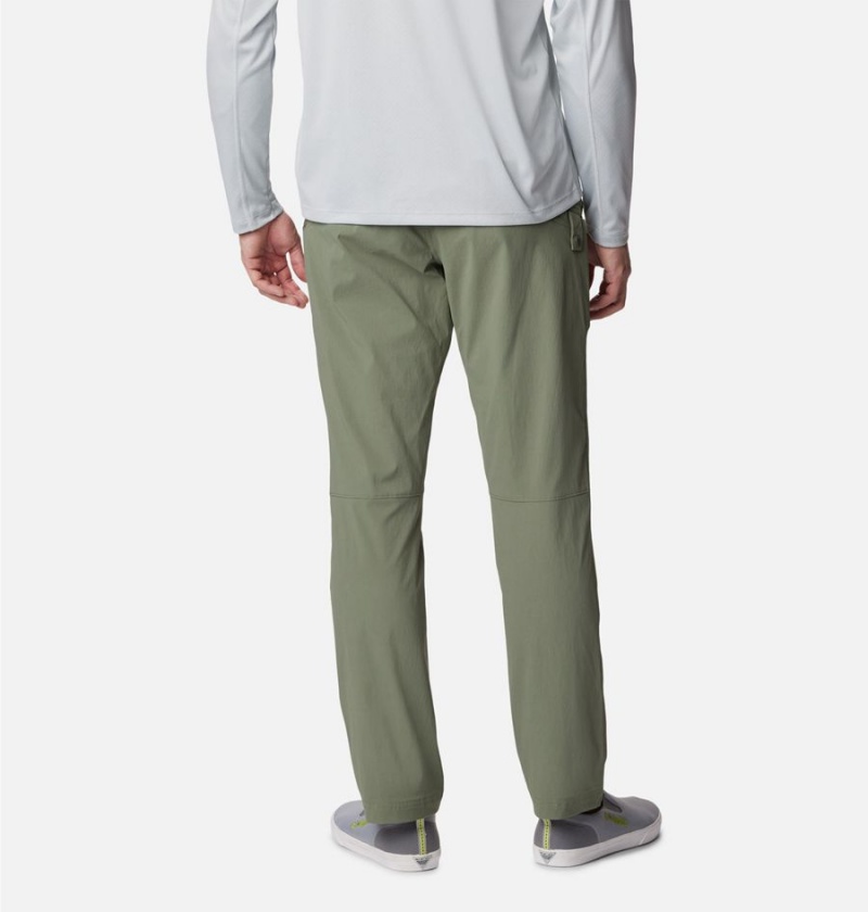 Green Men's Columbia PFG Blood 'N Guts Stretch Pants | HNAIZ-0765