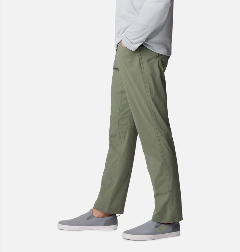 Green Men's Columbia PFG Blood 'N Guts Stretch Pants | HNAIZ-0765