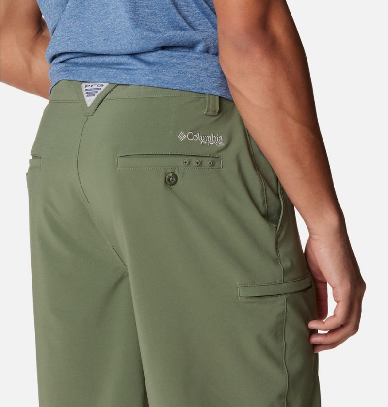 Green Men's Columbia PFG Grander Marlin II Offshore Shorts | DOYMZ-6032