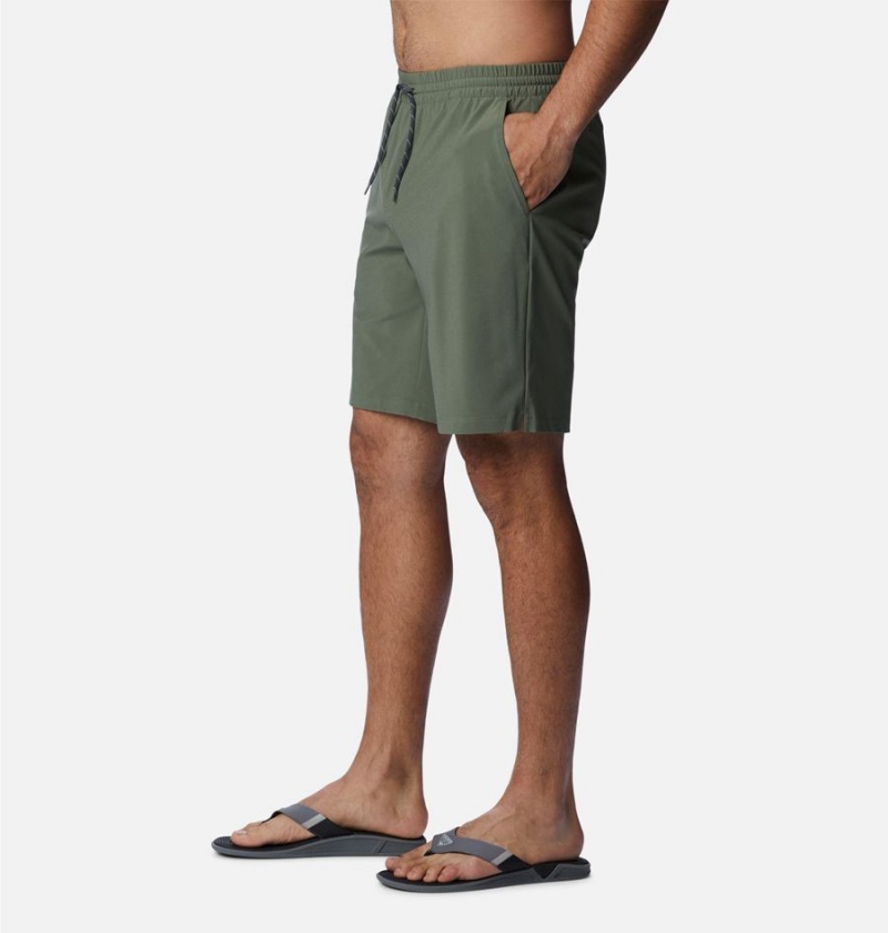 Green Men's Columbia PFG Slack Tide Hybrid Water Shorts | HDTFR-1560