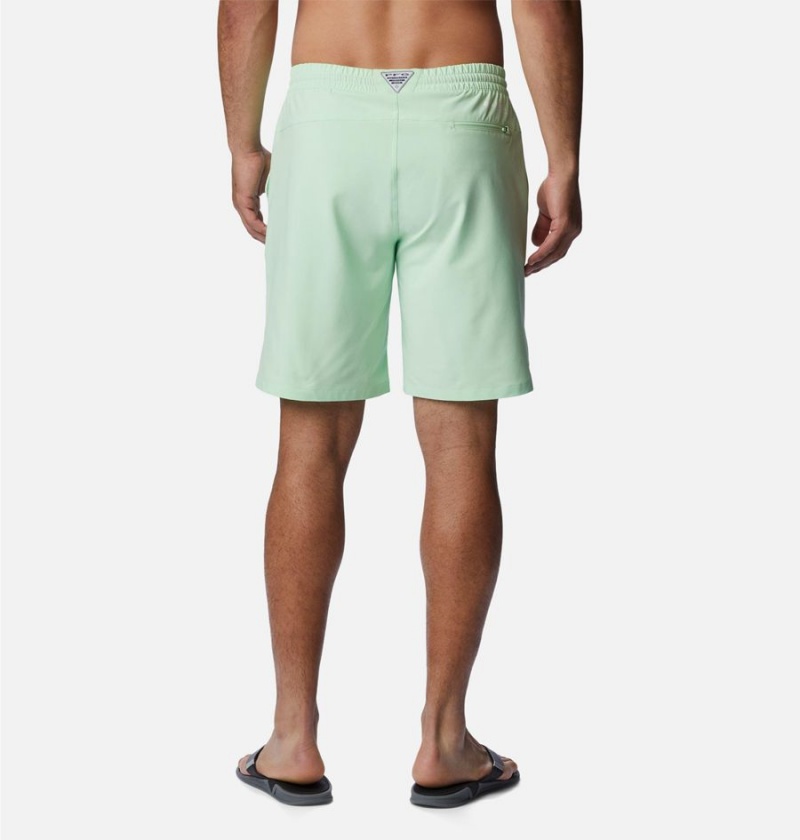 Green Men's Columbia PFG Slack Tide Hybrid Water Shorts | UPKAQ-4190