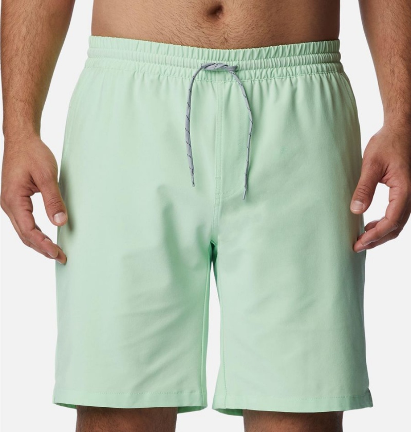 Green Men's Columbia PFG Slack Tide Hybrid Water Shorts | UPKAQ-4190