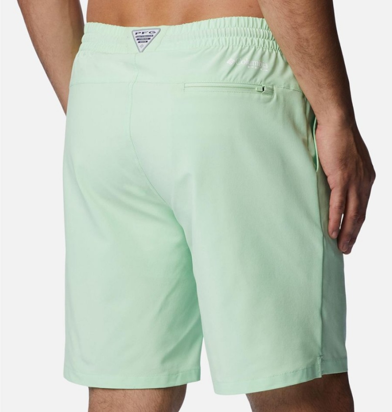 Green Men's Columbia PFG Slack Tide Hybrid Water Shorts | UPKAQ-4190