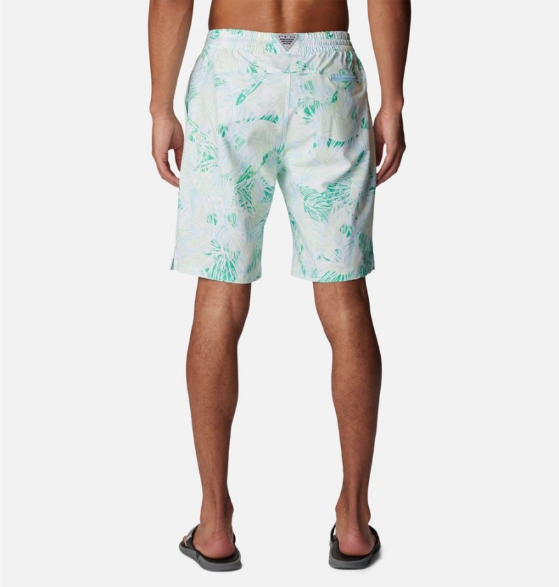 Green Men's Columbia PFG Super Slack Tide Hybrid Water Shorts | EPZXW-7093