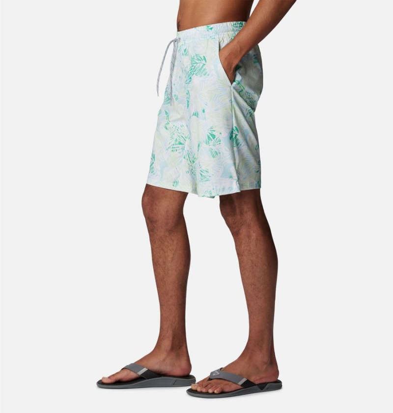 Green Men's Columbia PFG Super Slack Tide Hybrid Water Shorts | EPZXW-7093