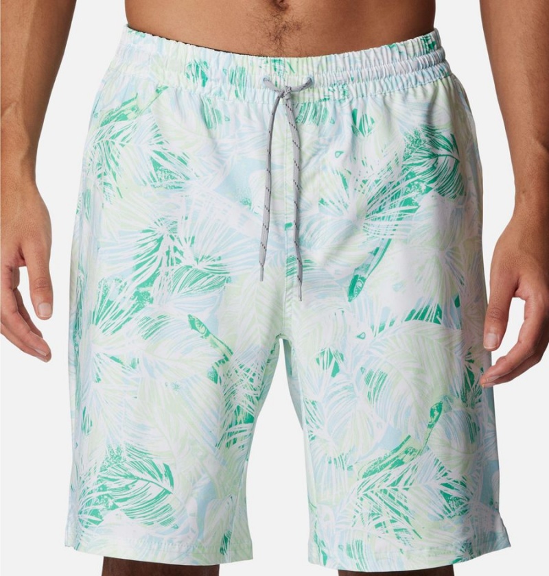 Green Men's Columbia PFG Super Slack Tide Hybrid Water Shorts | EPZXW-7093