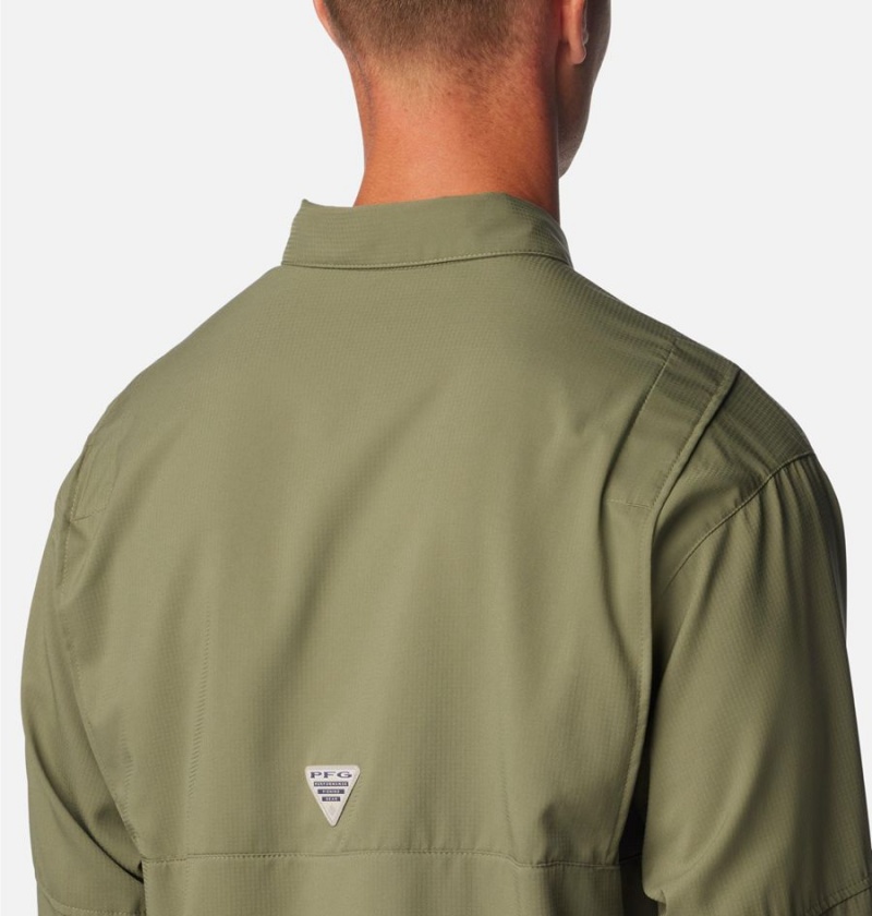 Green Men's Columbia PFG Tamiami II Long Sleeve Shirt | RUOTN-3718