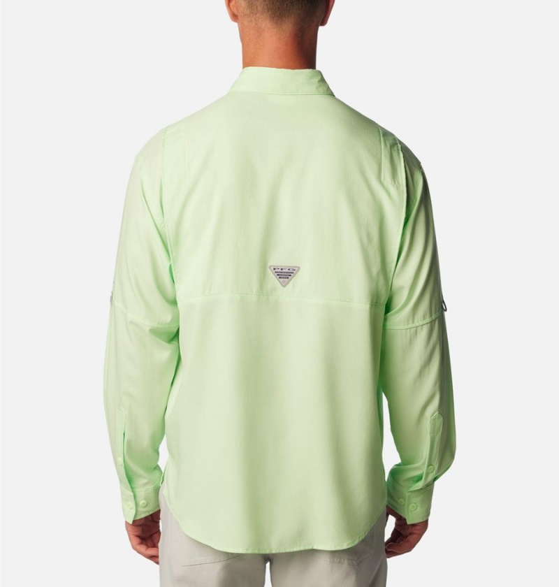 Green Men's Columbia PFG Tamiami II Long Sleeve Shirt | DANYV-8064