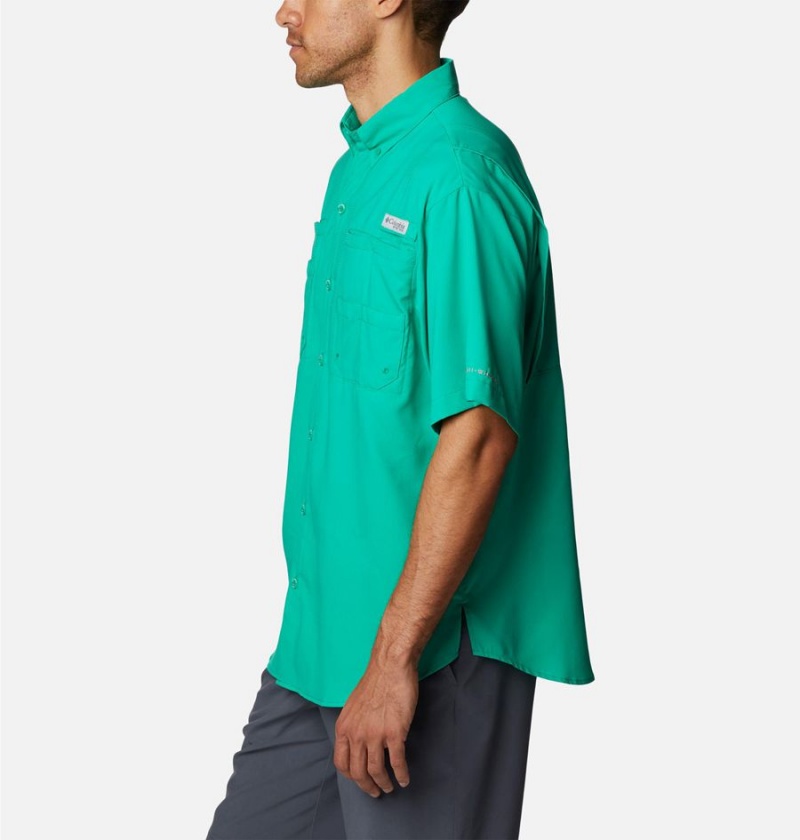 Green Men's Columbia PFG Tamiami II Short Sleeve Shirt | POVQT-4907