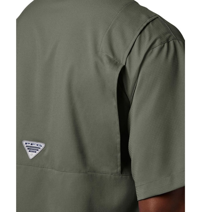 Green Men's Columbia PFG Tamiami II Short Sleeve Shirt | YSAFV-1978