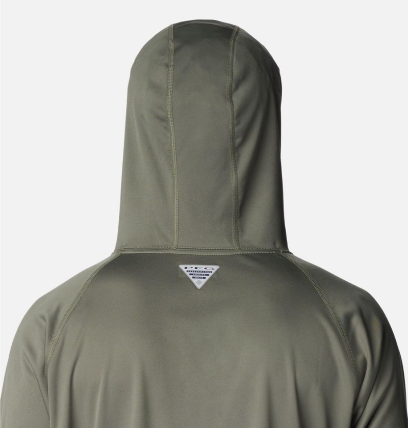 Green Men's Columbia PFG Terminal Tackle Hoodie | JCKPH-7456