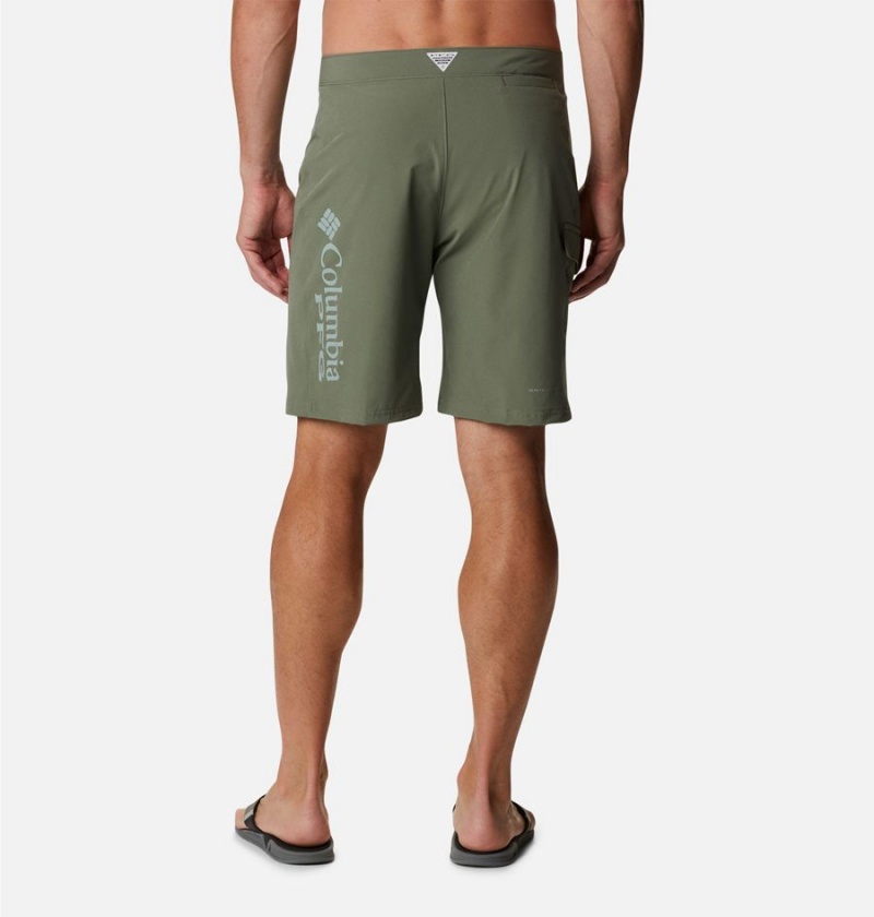 Green Men's Columbia PFG Terminal Tackle Board Shorts | TQNUF-7691