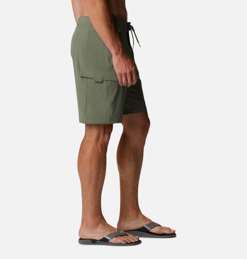 Green Men's Columbia PFG Terminal Tackle Board Shorts | TQNUF-7691