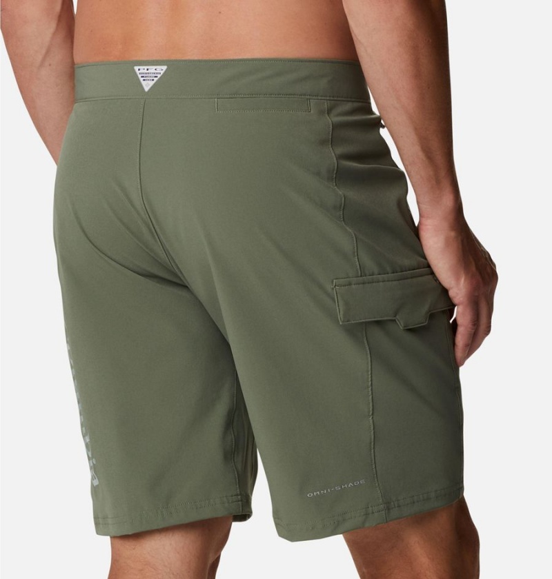 Green Men's Columbia PFG Terminal Tackle Board Shorts | TQNUF-7691