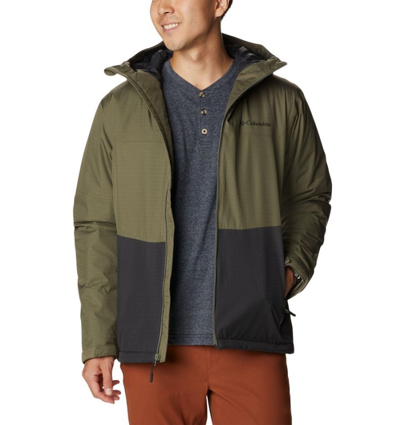 Green Men's Columbia Point Park Insulated Puffer Jacket | EVWQS-7018