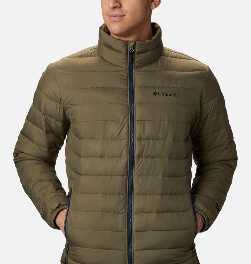 Green Men's Columbia Powder Lite Insulated Puffer Jacket | JWCRI-2134