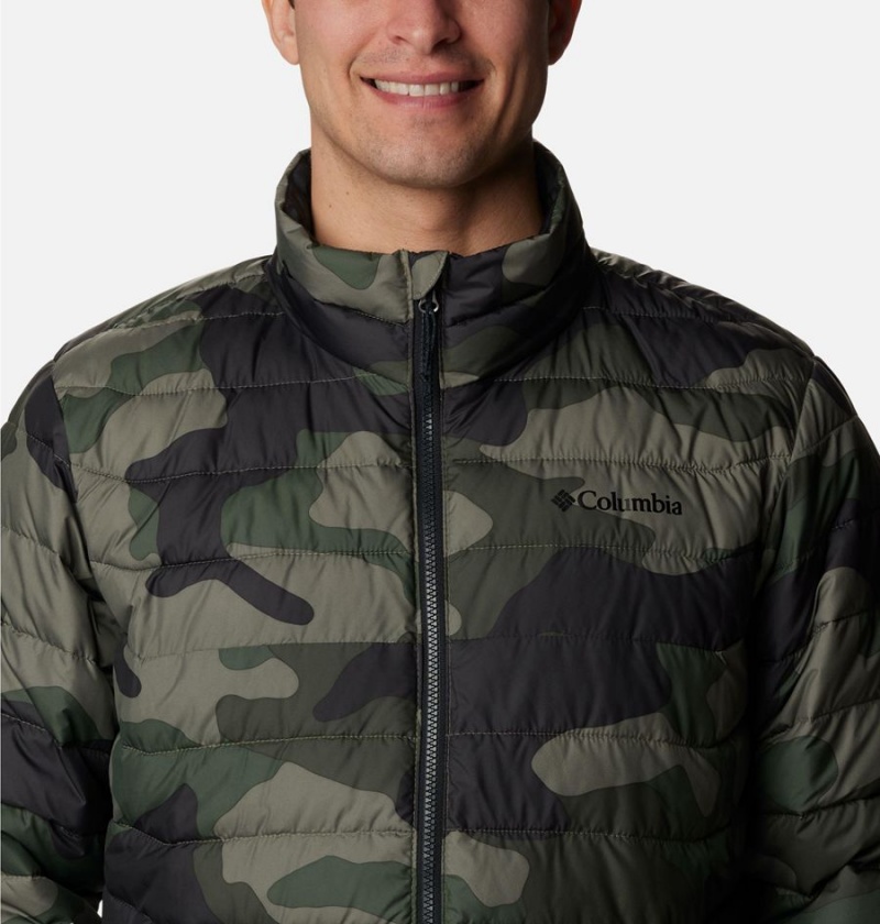 Green Men's Columbia Powder Lite Insulated Puffer Jacket | SYLPN-3687