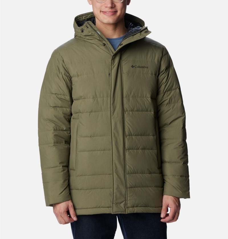 Green Men\'s Columbia Saltzman Parka Insulated Puffer Jacket | EJWXN-4207