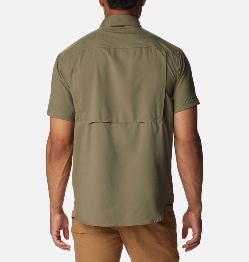 Green Men's Columbia Silver Ridge UtilityLite Short Sleeve Shirt | HXEZN-4269