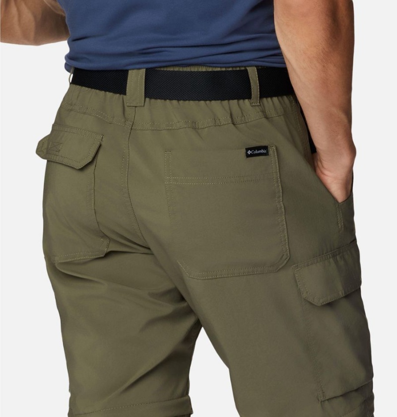 Green Men's Columbia Silver Ridge Utility Convertible Pants | KGEOY-8027