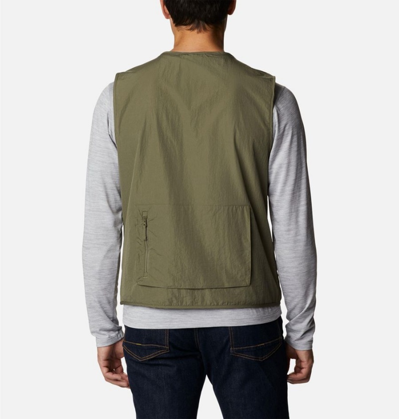 Green Men's Columbia Spring Canyon Wind Interchange Vest | HVZLB-7251