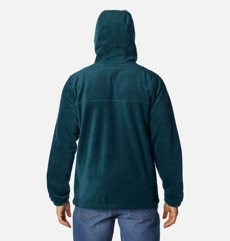 Green Men's Columbia Steens Mountain Full Zip Hoodie Fleece Jacket | PSZBJ-1570