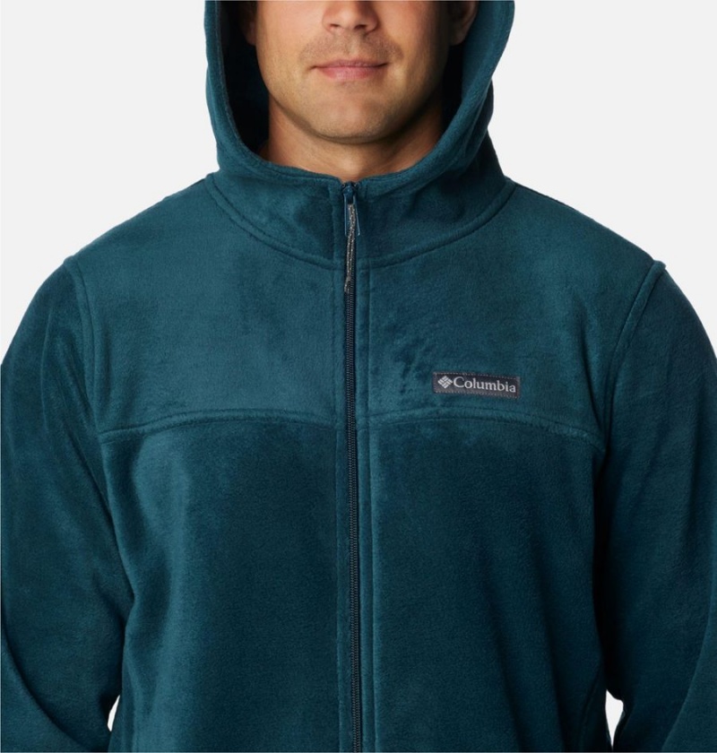 Green Men's Columbia Steens Mountain Full Zip Hoodie Fleece Jacket | PSZBJ-1570