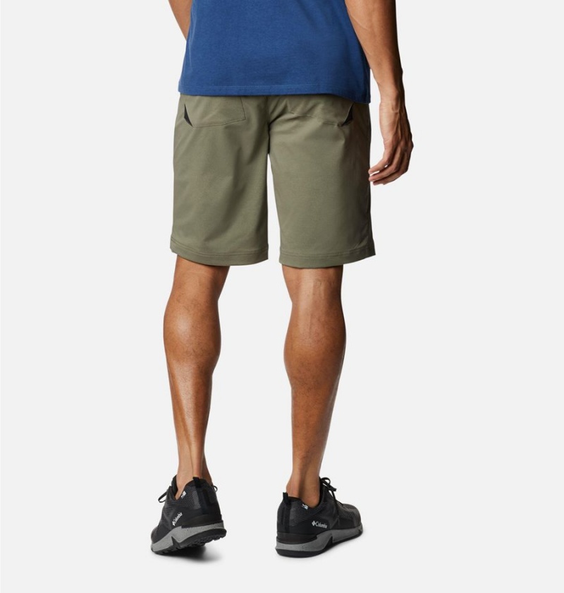 Green Men's Columbia Tech Trail Shorts | LIFZN-5384