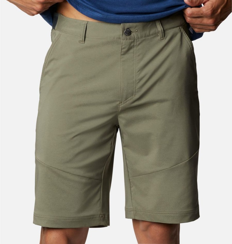 Green Men's Columbia Tech Trail Shorts | LIFZN-5384